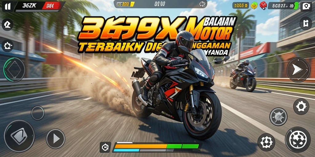 Tampilan menegangkan dari gameplay balapan motor di 369ZK.