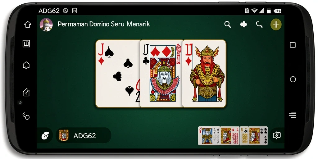 Tampilan gameplay seru dalam permainan Domino ADG62.