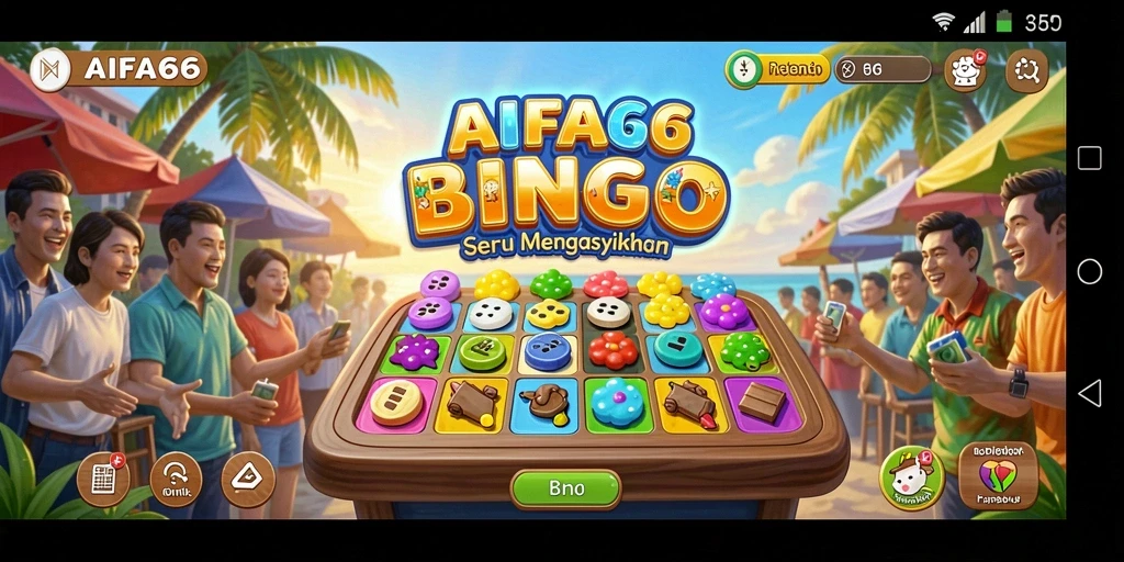 Screenshot AIFA66 menampilkan gameplay Bingo yang seru dan interaktif.