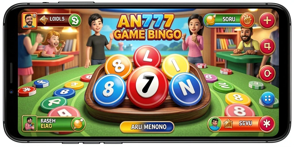 Tampilan gameplay Bingo yang penuh warna dan menyenangkan.