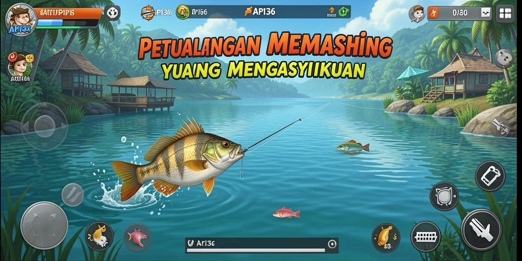 Tampilan gameplay memancing yang menarik di API36.