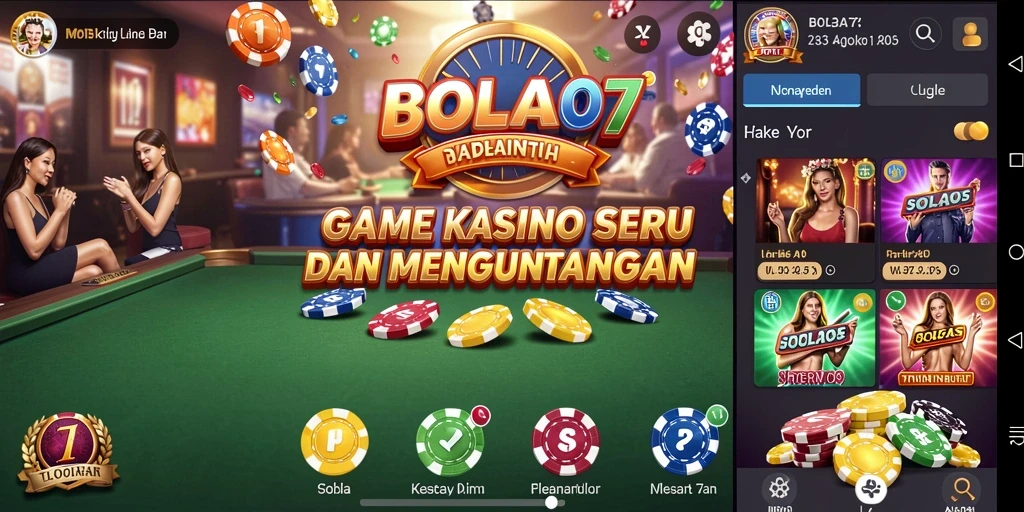 Screenshot permainan BOLA07 menampilkan pengalaman kasino yang mendebarkan.