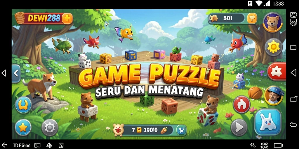 Tampilan gameplay DEWI288 yang menarik dengan berbagai puzzle menantang.