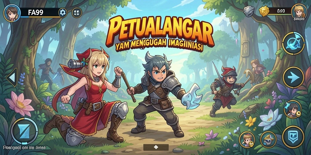 Screenshot yang menampilkan aksi gameplay seru dalam FA99.