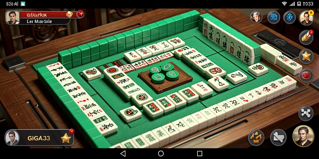 Tampilan menarik dari gameplay GIGA33 Mahjong.