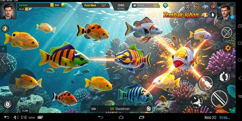 Screenshot ID66 menampilkan gameplay seru Tembak Ikan.