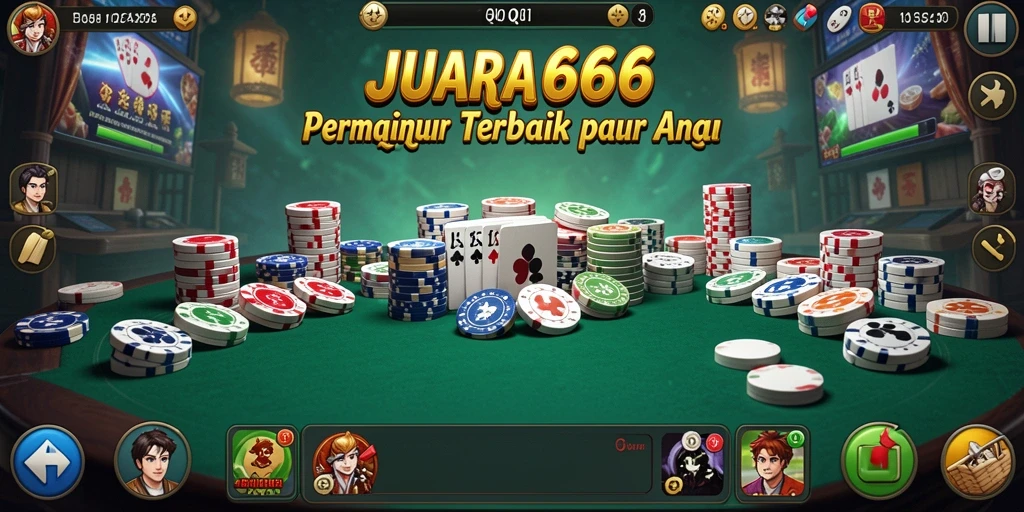 Tampilan menarik dari gameplay QiuQiu di JUARA666.
