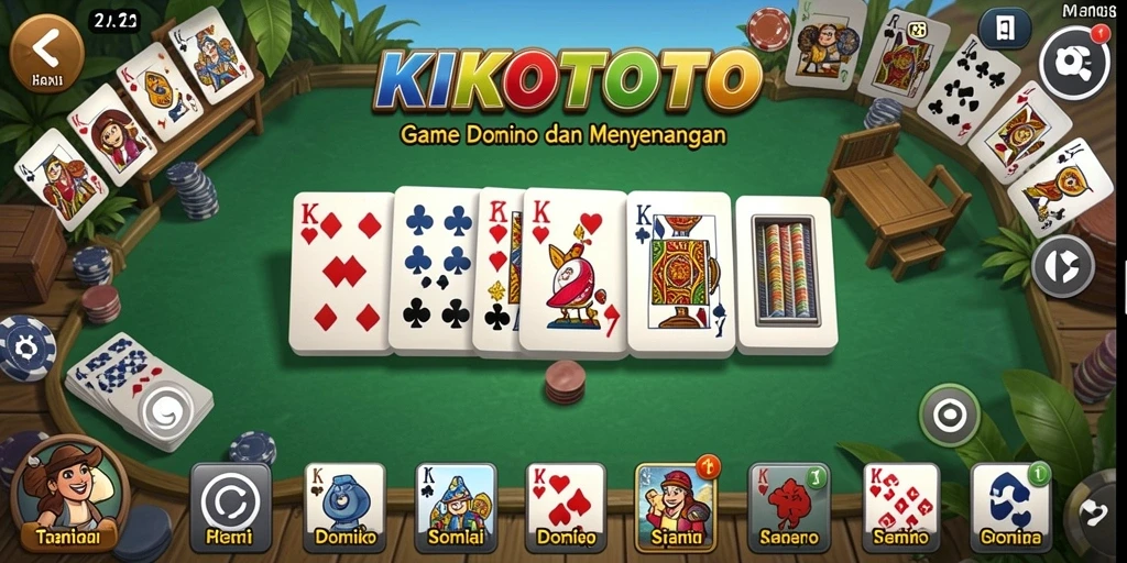 Screenshot gameplay KIKOTOTO menampilkan keseruan bermain Domino.