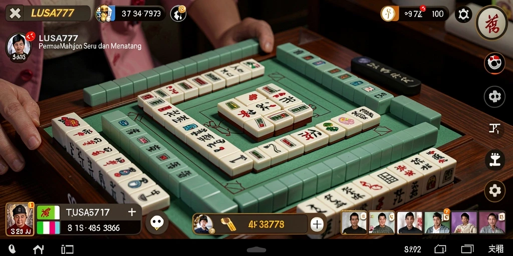 Screenshot LUSA777 menampilkan gameplay seru dan menantang Mahjong.