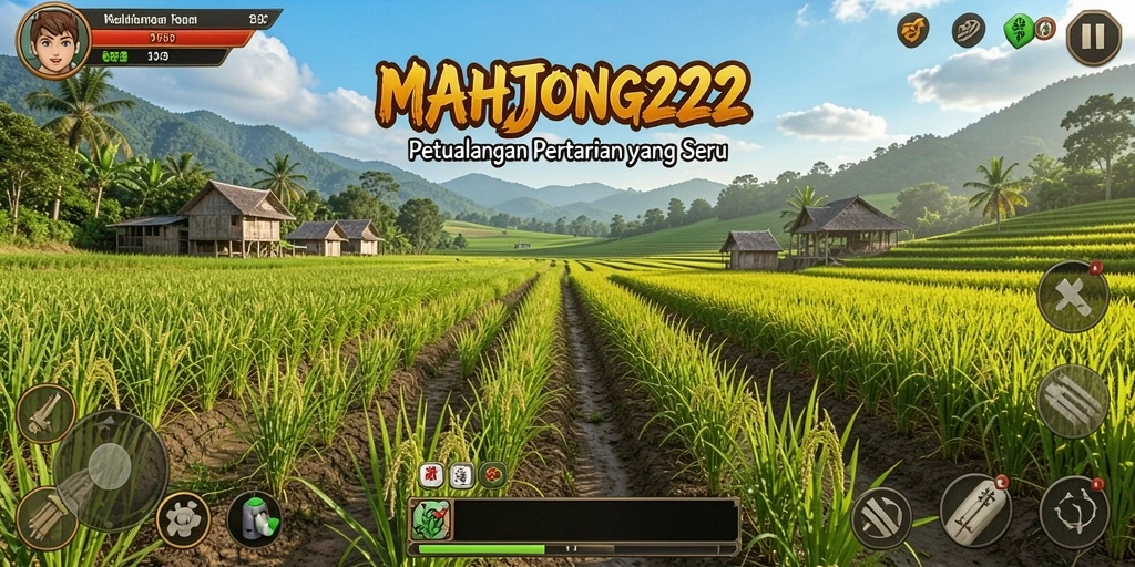 Screenshot gameplay <strong>MAHJONG222</strong> menampilkan aktivitas bertani yang menarik.