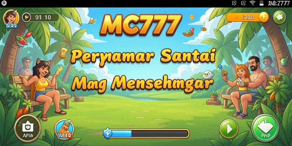 Tampilan screenshot gameplay MC777 yang ceria dan menarik.