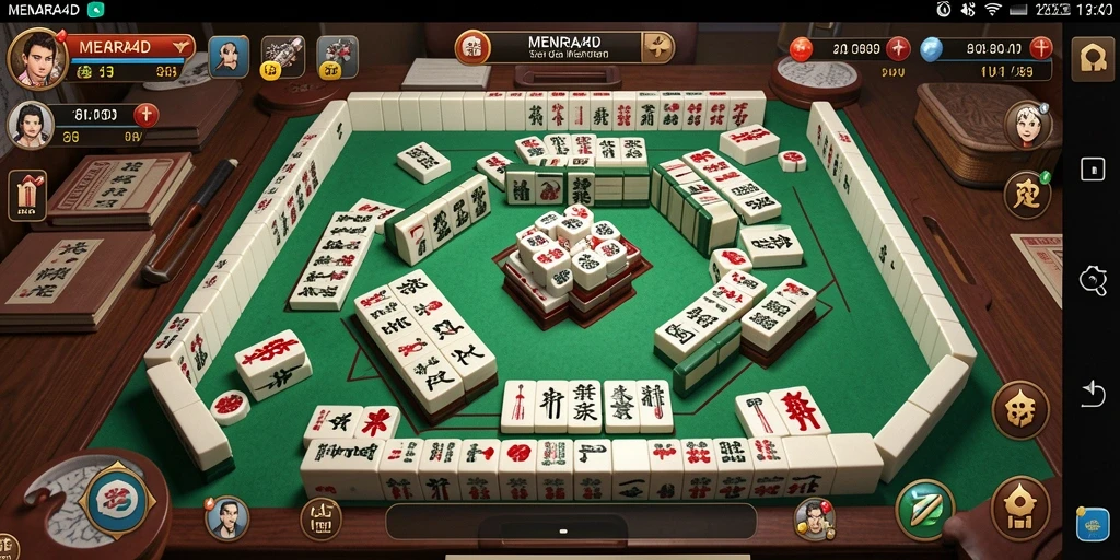 Screenshot MENARA4D menampilkan gameplay Mahjong yang mendebarkan dan interaktif.