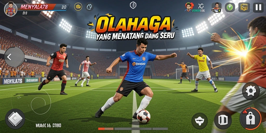 Screenshot menampilkan gameplay seru dari MENYALA78 dalam kategori olahraga.