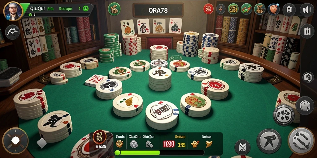 Gameplay QiuQiu yang seru dan penuh strategi di ORA78.