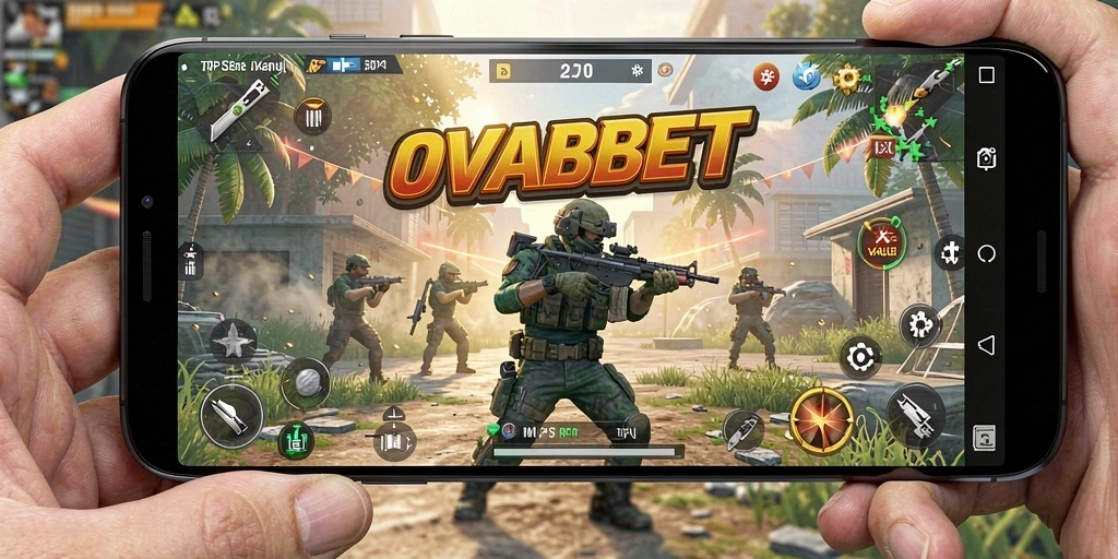 Tampilan aksi mendebarkan OVABET dalam gameplay TPS.