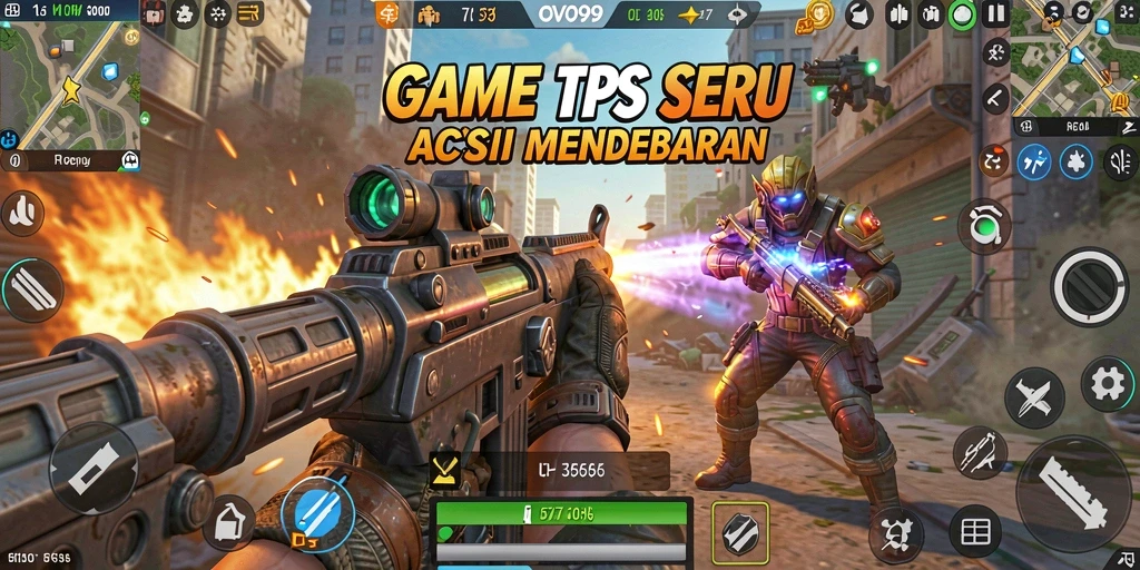 Tangkapan layar utama OVO99 menampilkan aksi pertempuran yang menegangkan dan grafis yang mengesankan.