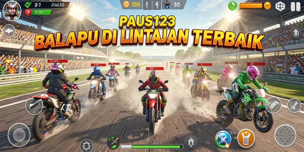 Tampilan gameplay balap yang menegangkan dan seru.
