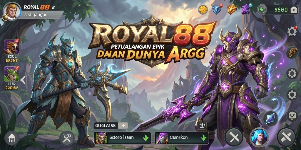 Tampilan gameplay seru dan karakter menakjubkan di ROYAL88.