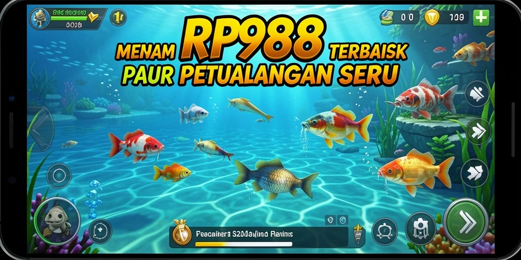 Screenshot gameplay RP888 menampilkan aksi memancing yang seru.