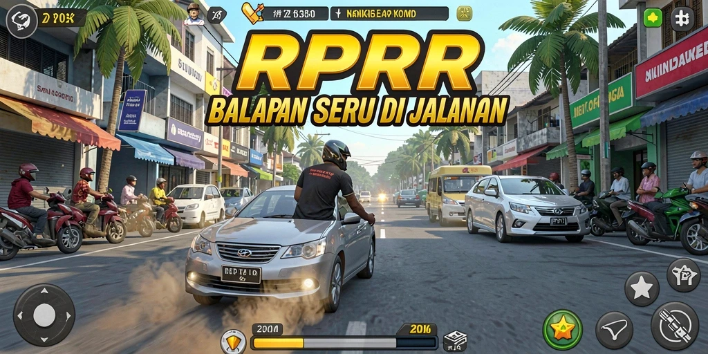Tangkapan layar RPRR menampilkan adegan balapan yang mendebarkan dan grafis yang memukau.