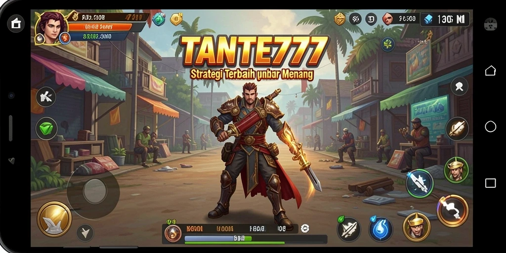 Screenshot gameplay TANTE777 yang menampilkan aksi pertempuran strategis.
