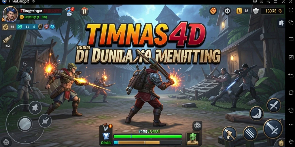 Screenshot TIMNAS4D menampilkan aksi menegangkan dalam lingkungan petualangan.