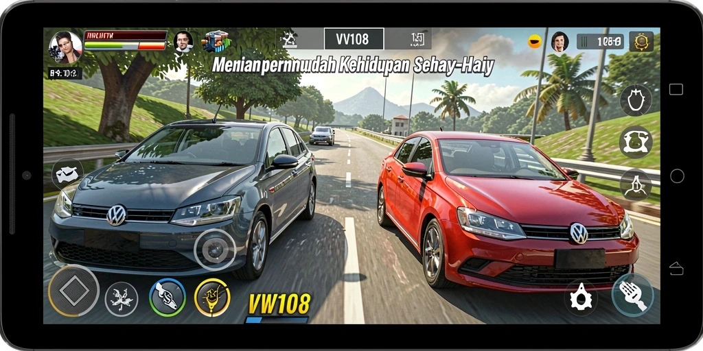 Tampilan pengguna VW108 dengan fitur pengingat praktis.