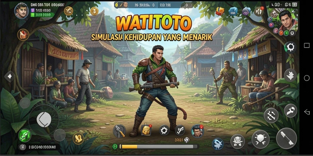 Tampilan gameplay WATITOTO yang menarik dan penuh warna.