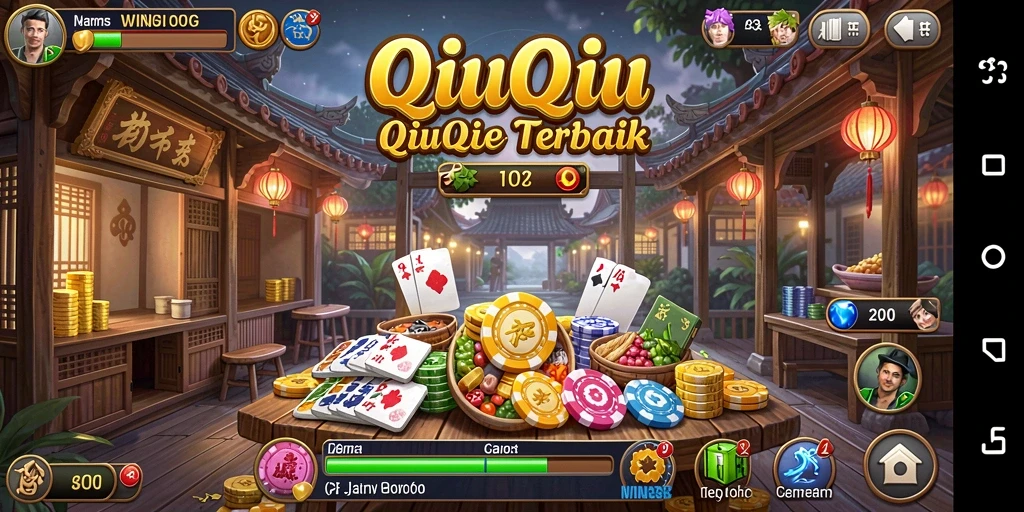 Tampilan gameplay seru dalam WIN33 yang menampilkan kartu QiuQiu.