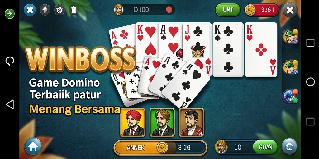 Tampilan screenshot gameplay WINBOSS dengan pemain aktif.