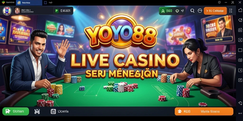 Tampilan menarik dari gameplay Live Casino YOYO88 yang menegangkan.